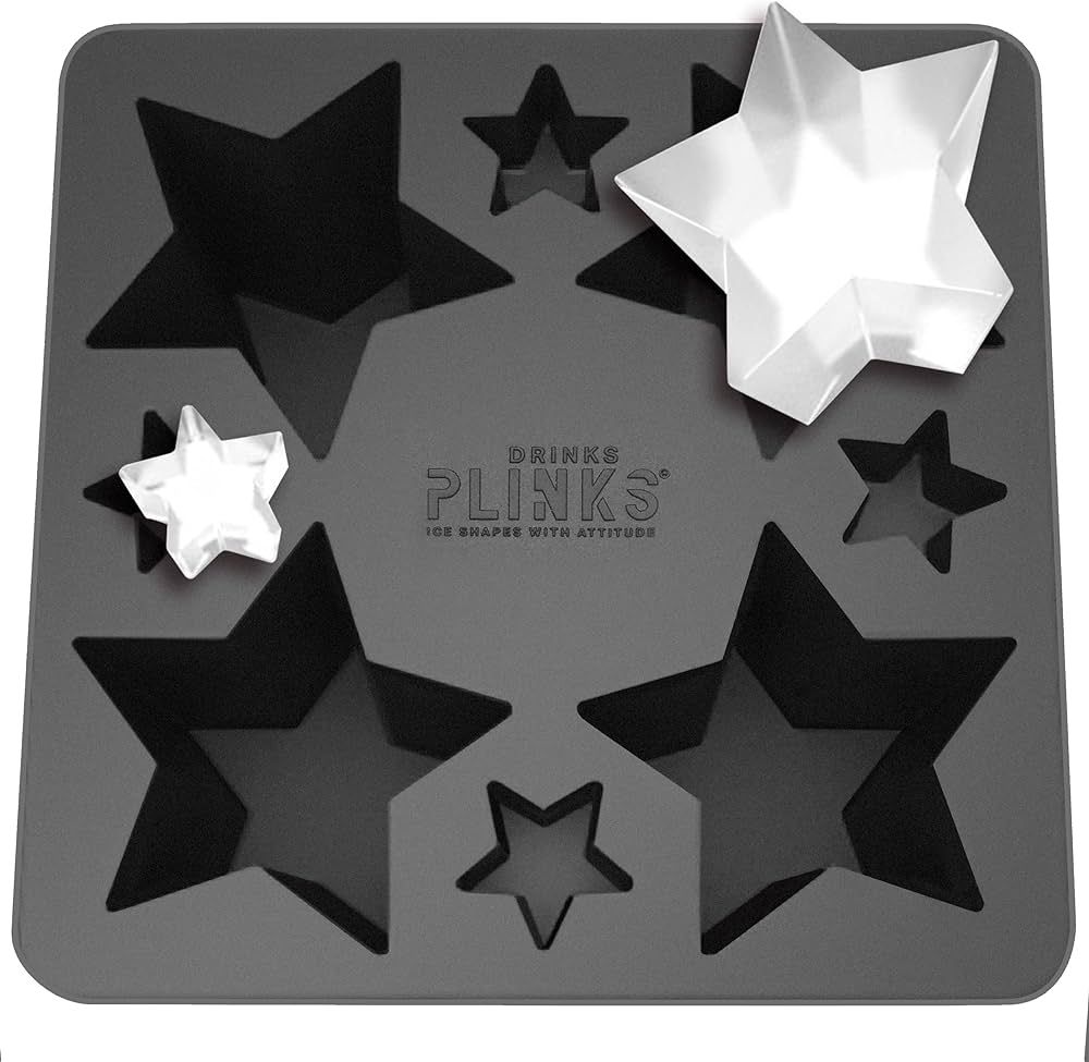 DRINKSPLINKS Star Silicone Mold - Custom Ice Cube Molds Shaped as Stars - Large Silicone Star Sha... | Amazon (US)