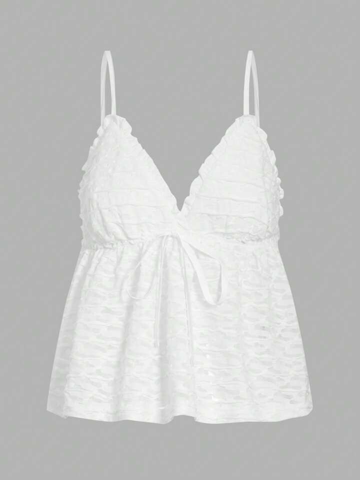 SHEIN MOD Bowknot Texture Camisole Top | SHEIN