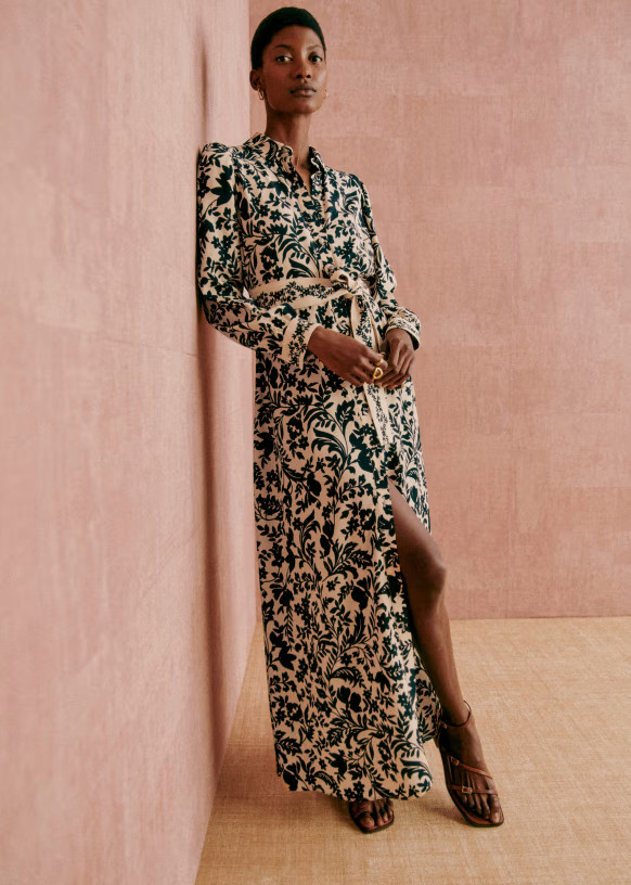 Fernanda Dress - Nora Print - Viscose - Sézane | Sezane Paris