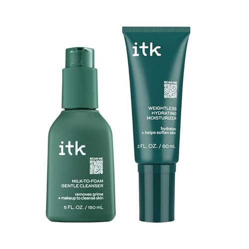 ITK Skincare 2-in-1 Milk-To-Foam Gentle Face Wash + Makeup Remover + Weightless Hydrating Face Moisturizer - Hydrates + Smoothes Skin - Niacinamide - Brighten Dark Spots | Amazon (US)