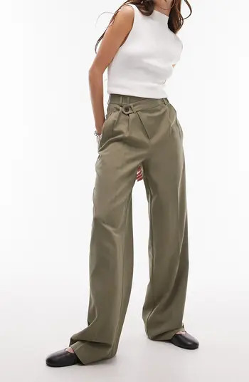 Topshop Asymmetric Wrap Front Pants | Nordstrom | Nordstrom