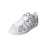adidas Originals Women's Superstar Shoes Sneaker, Cheetah White/Black/Gold Metallic, 7 | Amazon (US)