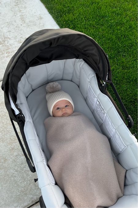 Baby pom pom beanie hat cream beige off white. Orbit baby bassinet stroller. Cashmere baby blanket 

#LTKbaby #LTKkids #LTKfamily
