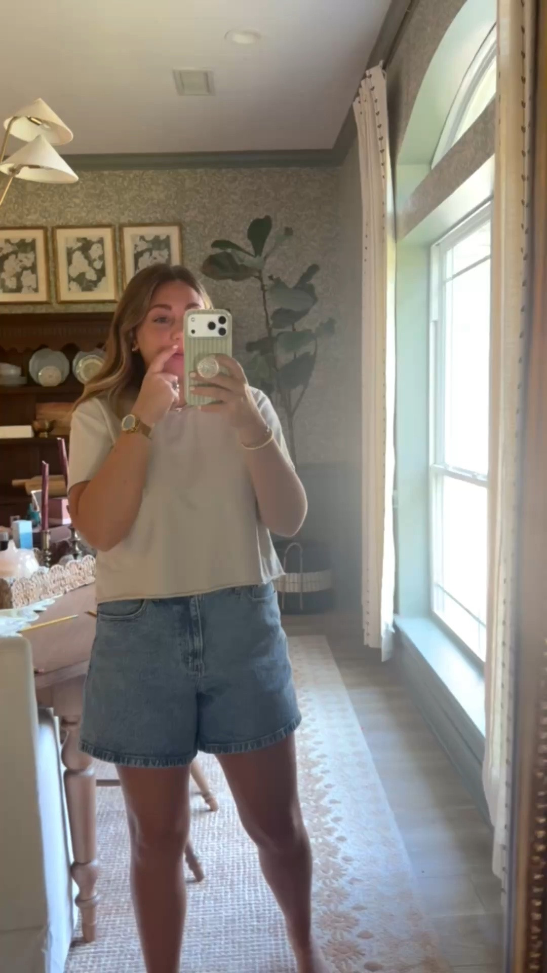 My mom outfit everyday! A comfy pair of blue jean shorts with a cropped tee! Throw on some jewelry and you feel a little more put together!

Target Amazon Abercrombie splendid bracelet watch fashion

#LTKootd #LTKmomlife #LTKSeasonal