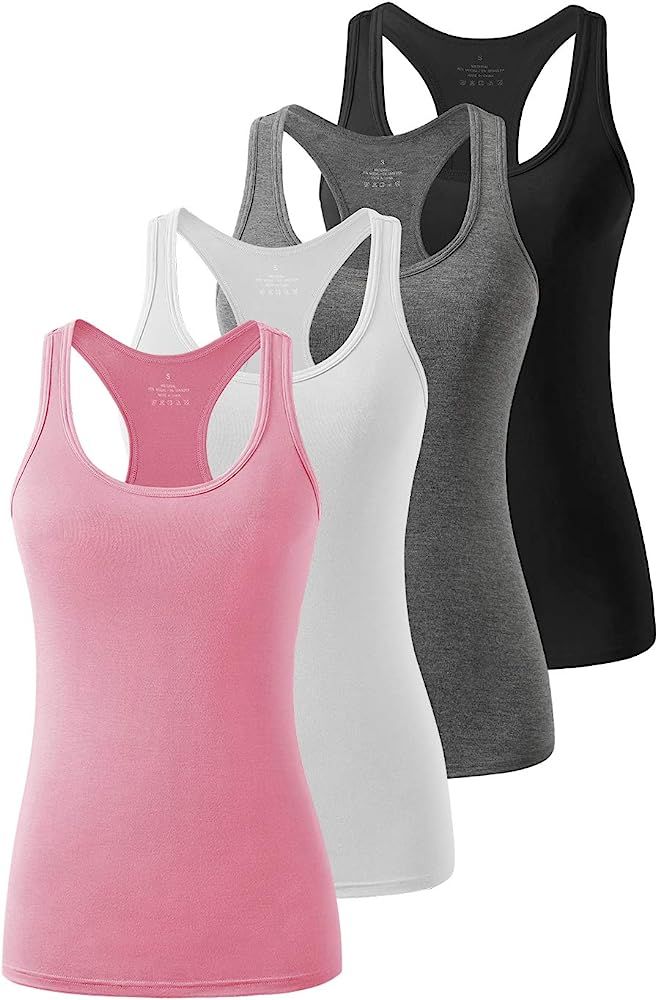 Racerback Tank Tops for Women Basic Workout Tanks Lightweight Athletic Sleeveless Yoga Shirts -4 ... | Amazon (US)