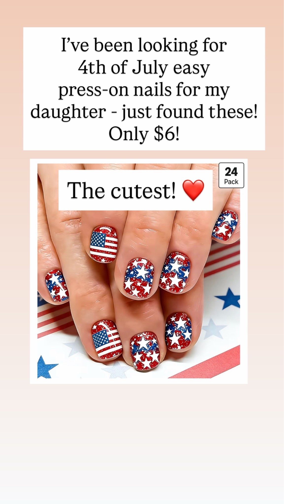 Cute 4th of July press on nails

#LTKKids #LTKBeauty