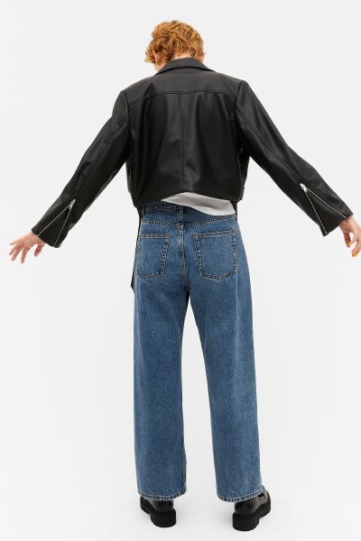 Cropped faux leather jacket | H&M (UK, MY, IN, SG, PH, TW, HK)