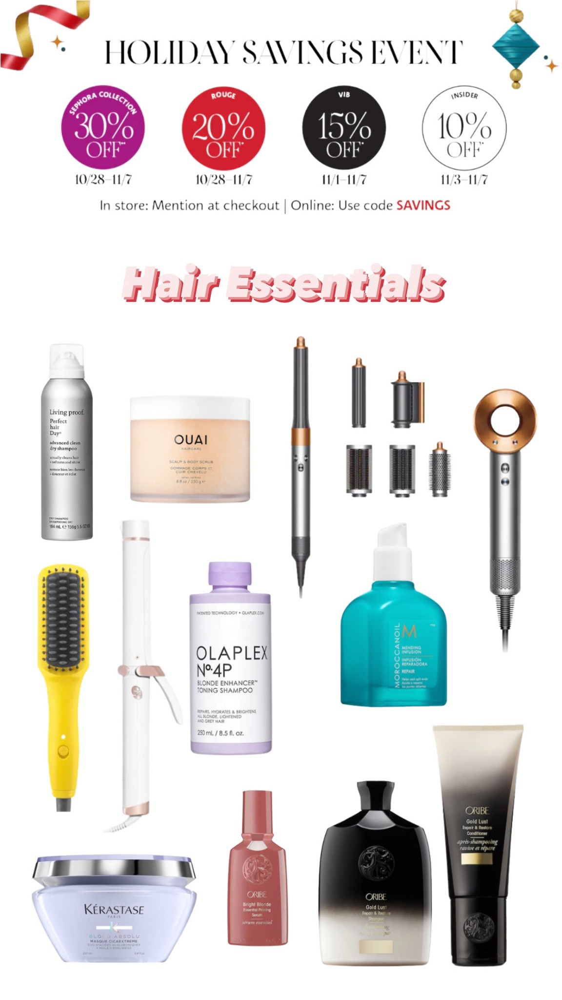 Sephora Sale: Hair Essentials 

#LTKHoliday #LTKbeauty #LTKsalealert