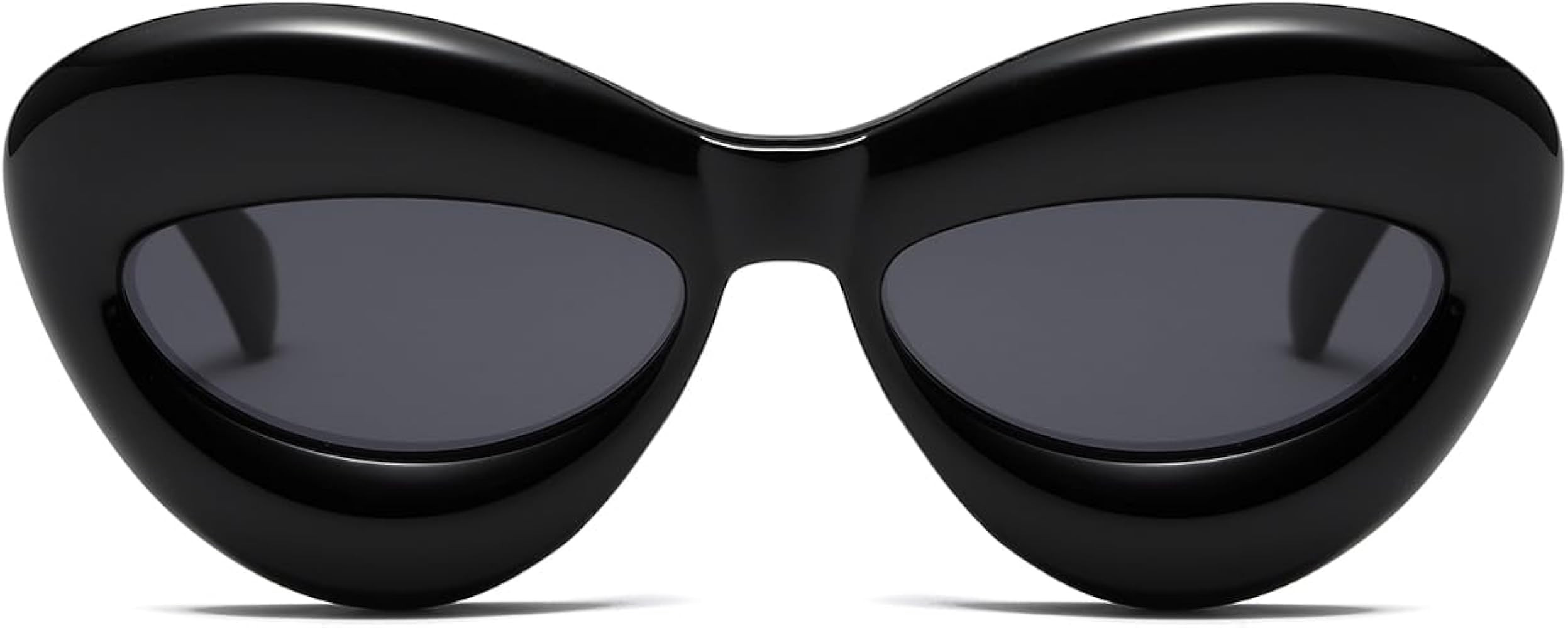 Trendy Inflated Shape Lip Sunglasses for Women Fashion Oversized Cat Eye Shades UV400 Protection | Amazon (US)