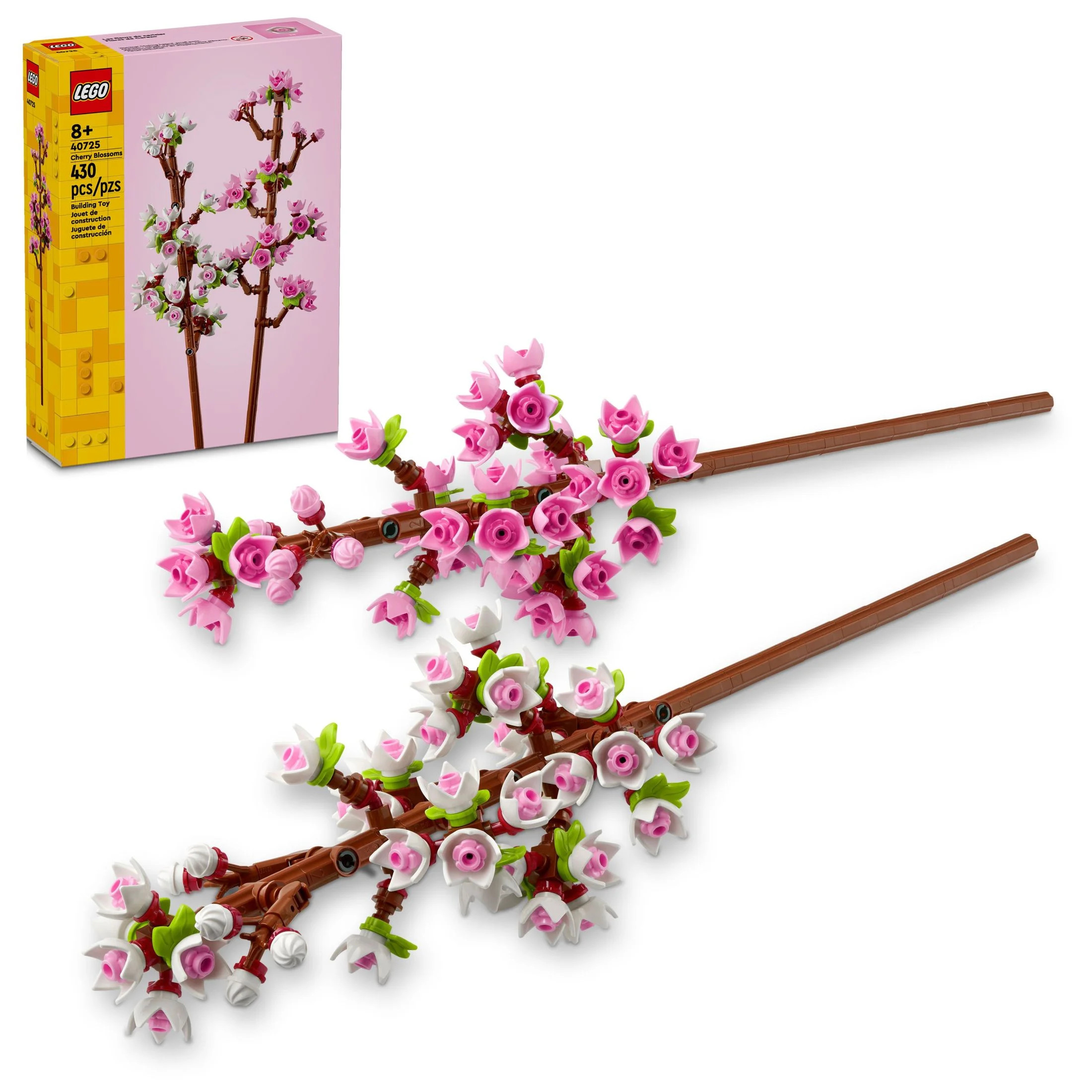 LEGO Cherry Blossoms Celebration Gift, Buildable Floral Display for Creative Kids, White and Pink... | Walmart (US)