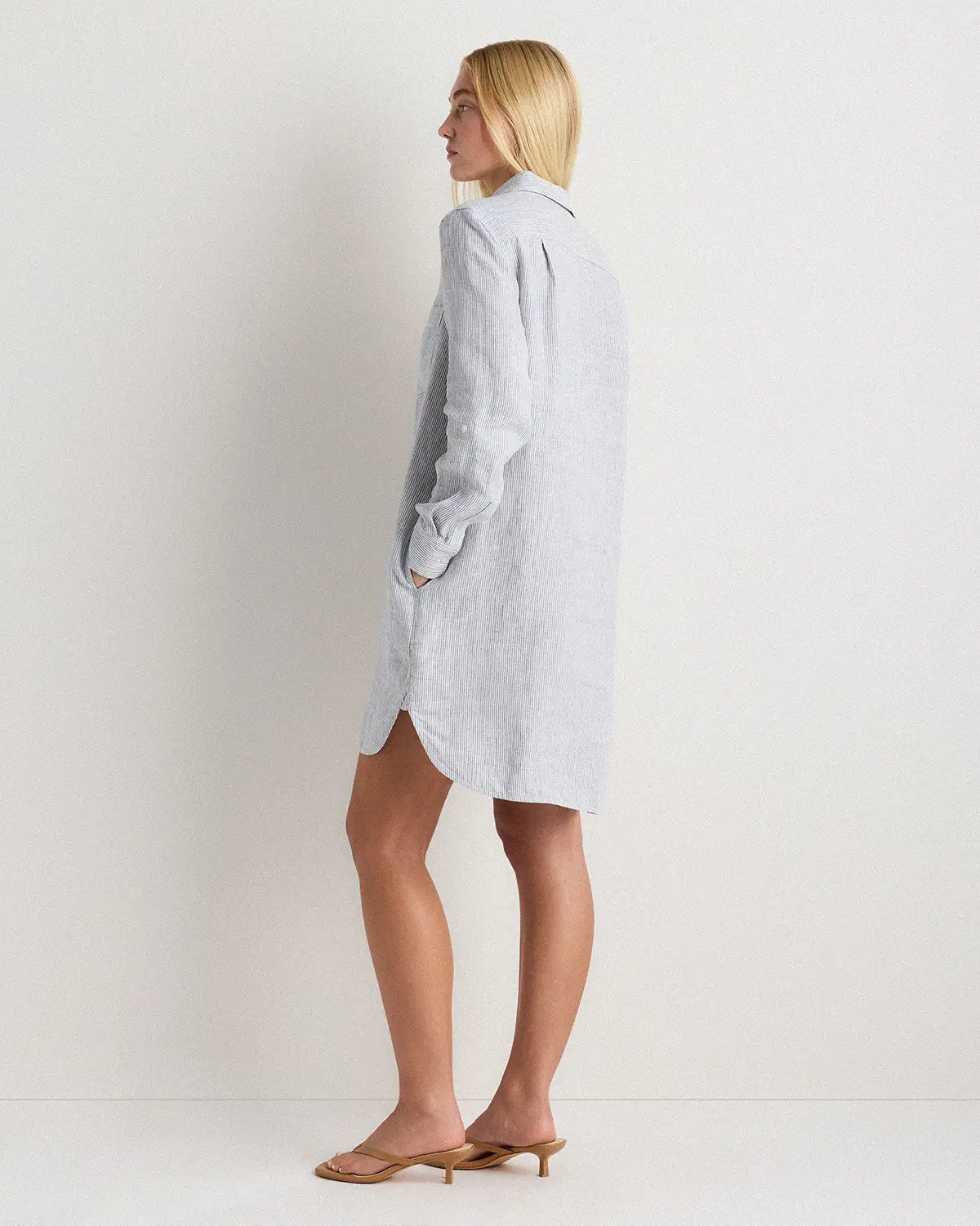100% European Linen Shirt Dress | Quince