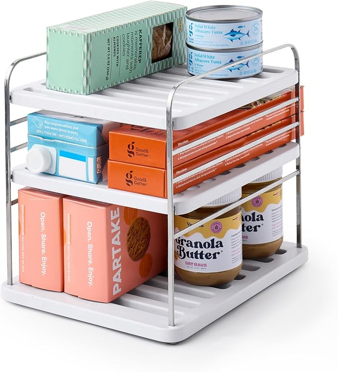 YouCopia UpSpace Cabinet Box Organizer, Adjustable Kitchen Pantry Shelf for Plastic Wrap and Foil... | Amazon (US)