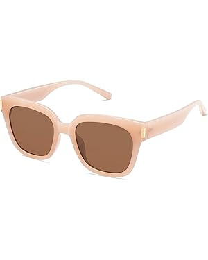 SOJOS Classic Polarized Sunglasses for Women Men Trendy Square Frame SJ2149 | Amazon (US)