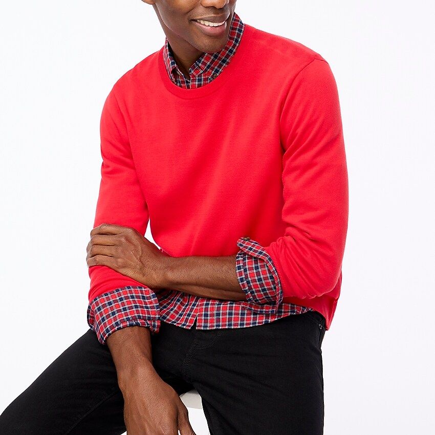 Cotton crewneck sweater-tee | J.Crew Factory