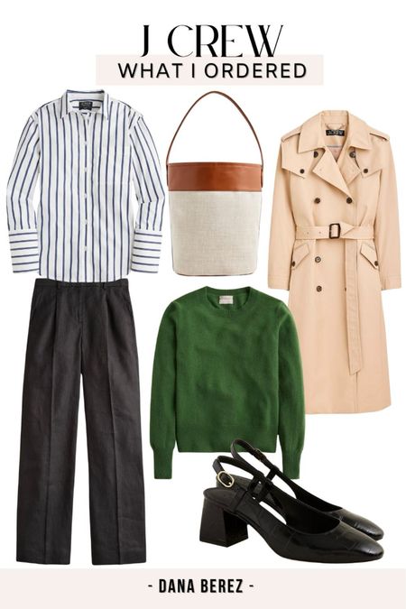 What I ordered from jcrew 

spring fashion | new arrivals | jcrew sweater | cashmere sweater | jcrew coat | linen pants | trench coat outfits | striped button down | 

#LTKU #LTKmidsize #LTKSeasonal