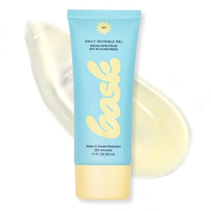 Bask Suncare SPF 40 Daily Invisible Gel Face Sunscreen - Broad Spectrum Protection, Fragrance Fre... | Amazon (US)