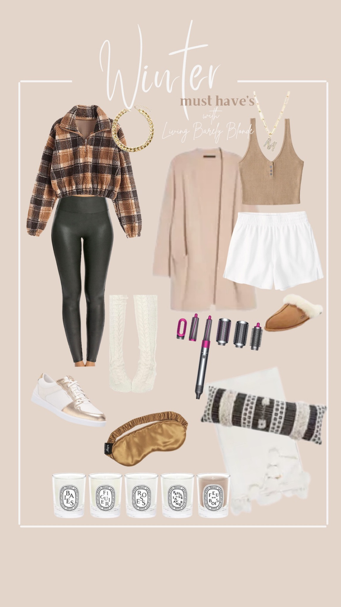 Seasonal finds to stay cozy! Perfect gifts for her or treating yourself. 
Fall sweaters, winter cashmere cardigan, lounge shorts, tennis shoes, cashmere throw blanket, over the knee socks, comfy slippers, throw pillow, blow dryer, multi-size curling iron, and delicious smelling candles. 

#barelyblonde #livingbarelyblonde #treasures #jenniferxerin #ltkfall #ltkwinter #giftsforher #cashmere #bestblowdryer #whitecurlingiron 