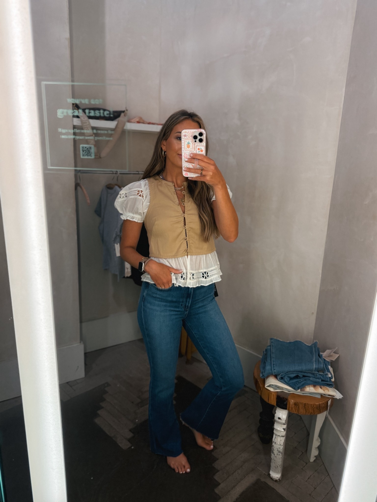 Another great summer to fall transitional piece that I am loving is this adorable top! Another great find at Anthropology!

#LTKParties #LTKStyleTip #LTKWorkwear