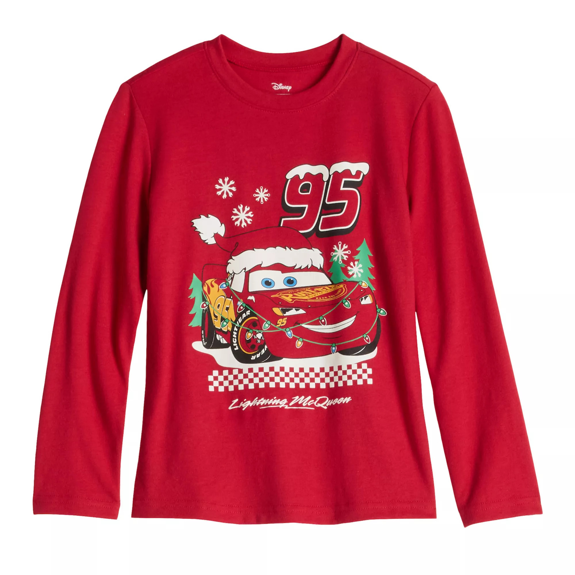 Boys 4-12 Jumping Beans® Disney / Pixar's Cars Lightning McQueen Holiday Long Sleeve Graphic Tee | Kohl's
