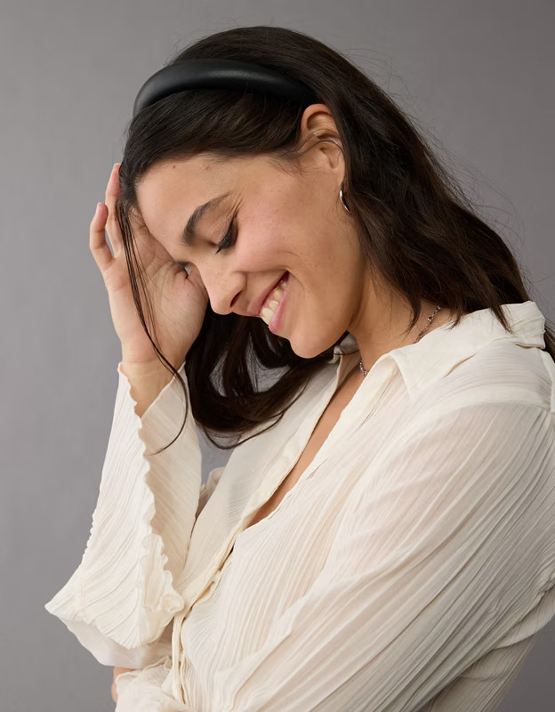 AEO Faux Leather Headband | American Eagle Outfitters (US & CA)