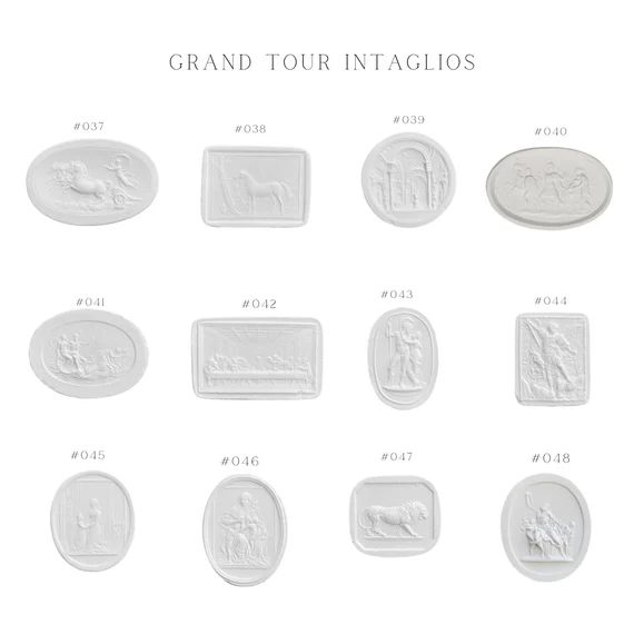 Plaster Intaglios - White Grand Tour Intaglios Gems Medallions - Home Decor - HIGH END QUALITY | Etsy (US)