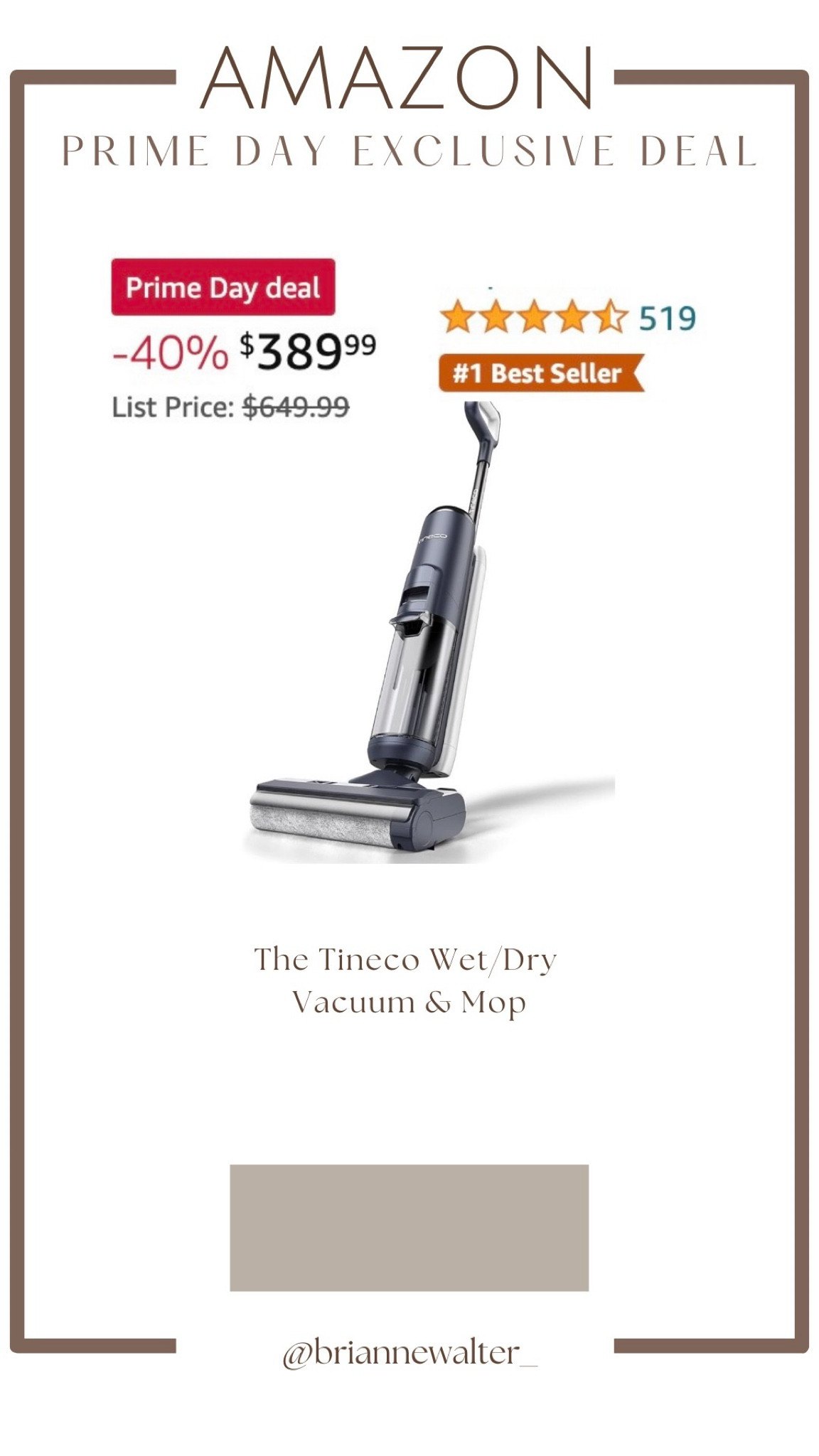 AMAZON Prime Day Exclusive! 

The viral tineco wet / dry vacuum & mop! Voted as a #1 best seller on Amazon! 

#LTKHome #LTKSaleAlert #LTKOver40
