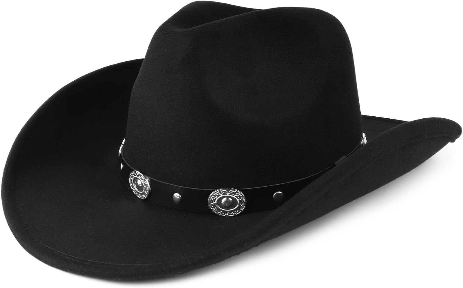 Zylioo Plus Size Felt Cowboy Hats,2XL/XL/L/M/S/XS Western Fedora Hat Warm,Multi Size Wide Brim Co... | Amazon (US)