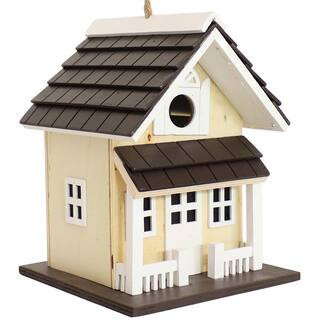Cozy Home Decorative Wooden Birdhouse with Solar LED Light | The Home Depot