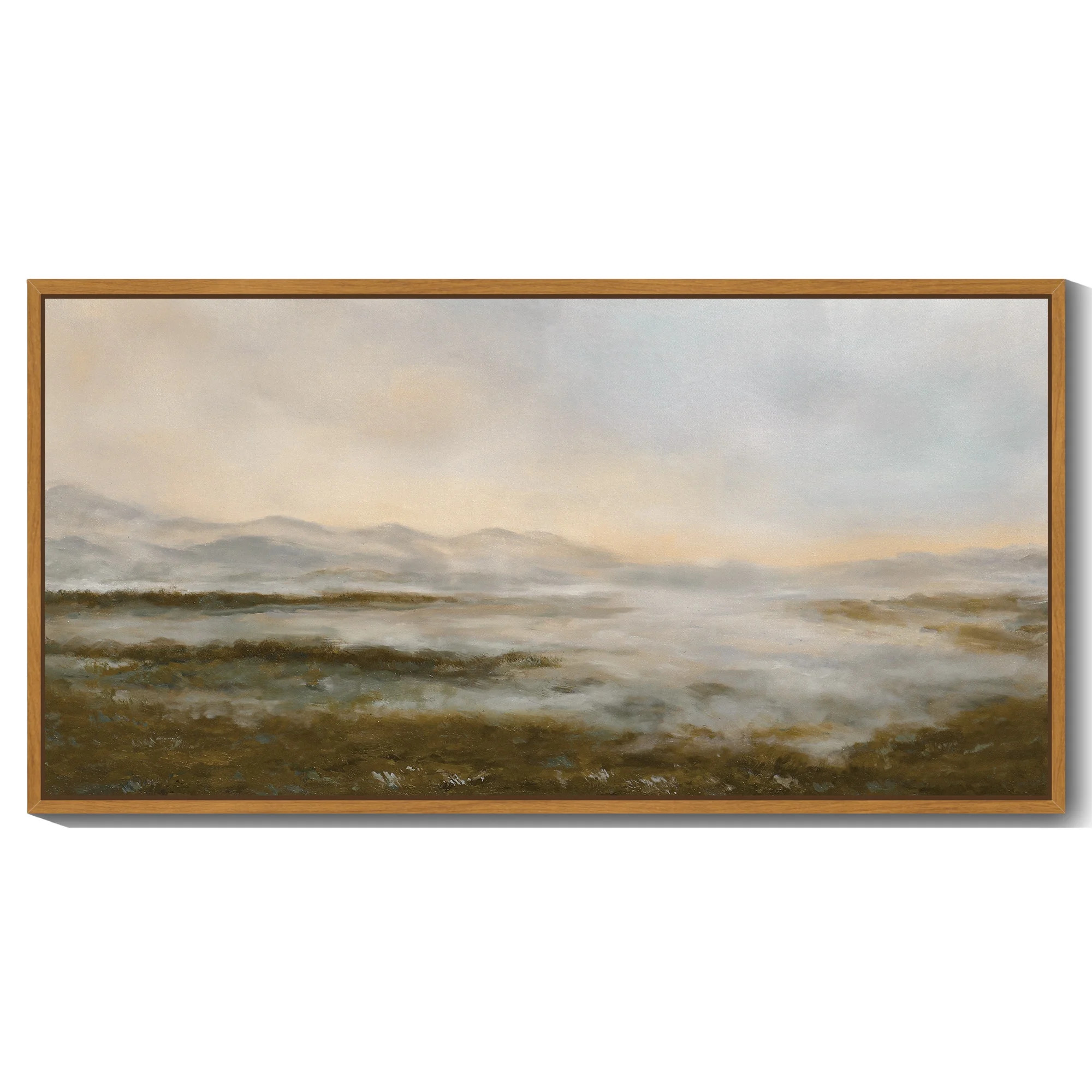 Drsoum 20x40in Natural Framed Landscape Large Canvas Wall Art Vintage Dusk in The Forest Classic ... | Walmart (US)