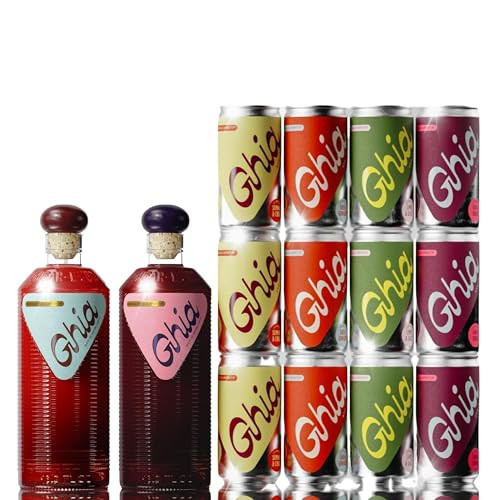 Ghia Non-Alcoholic Summer Set | Try Everything Ghia, Mocktail Kit Includes: Original Apéritif 500ml, Berry Apéritif 500ml, Le Spritz 12-Pack in Four Flavors | Vegan, No Added Sugar, Nothing Aritificia | Amazon (US)