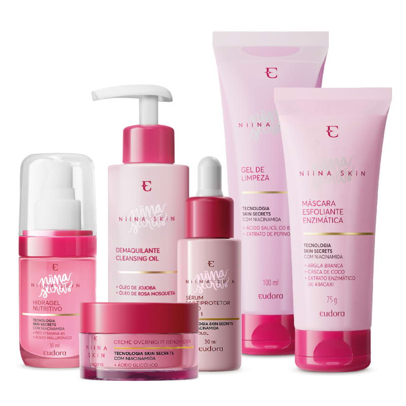 Combo Niina Skin Rotina Completa de Cuidados (6 itens) | O Boticário | Eudora (BR)