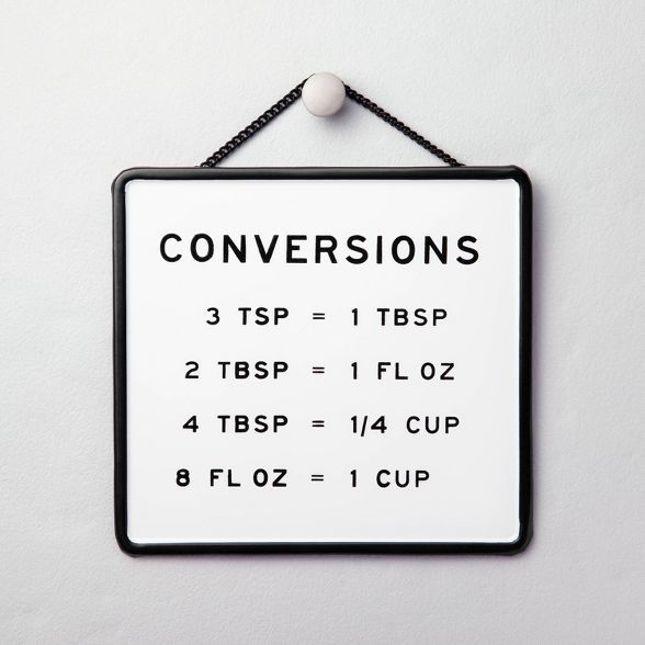 Kitchen Conversions Wall Sign Black/White - Hearth &#38; Hand&#8482; with Magnolia | Target