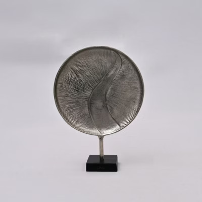 TopComfy Decorative Object Metallic Sphere Table Accent for Modern Home Decor, Silver, 13.5"*4.5"*17" | Target