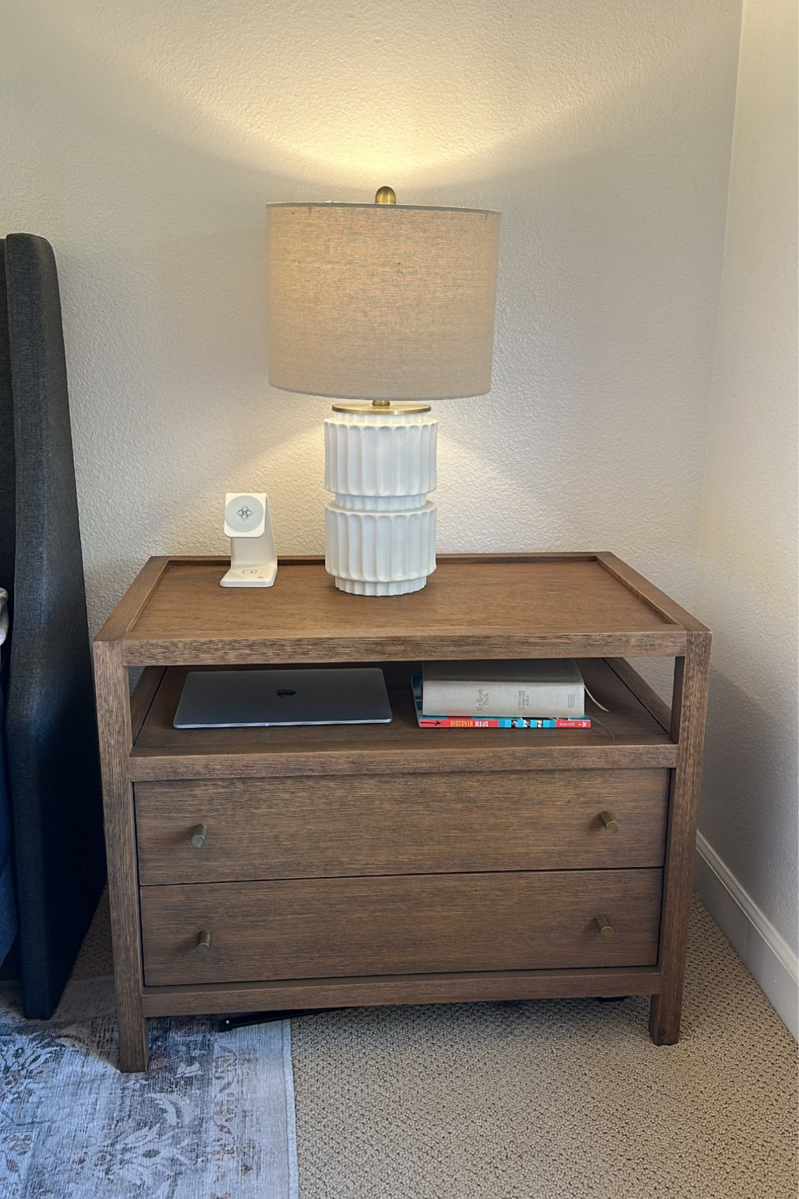 It has usb and regular outlets in the top drawer 😍 functional and beautiful! 

#LTKunder100 #LTKhome #LTKFind