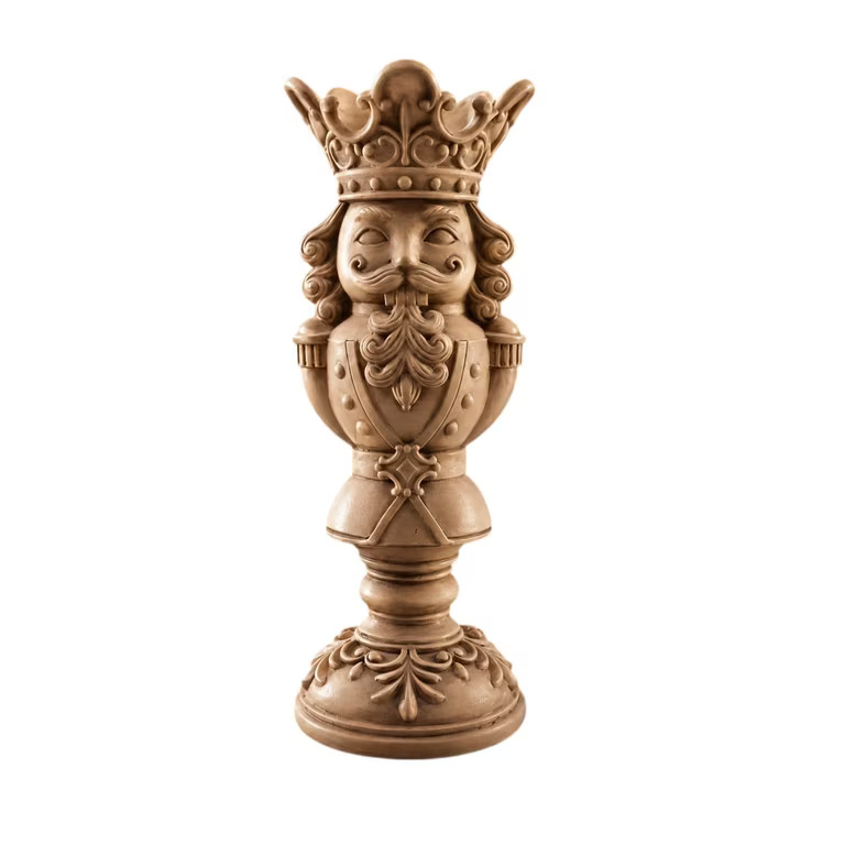 Brown Polyresin Nutcracker Christmas Pillar Candle Holder | Walmart (US)