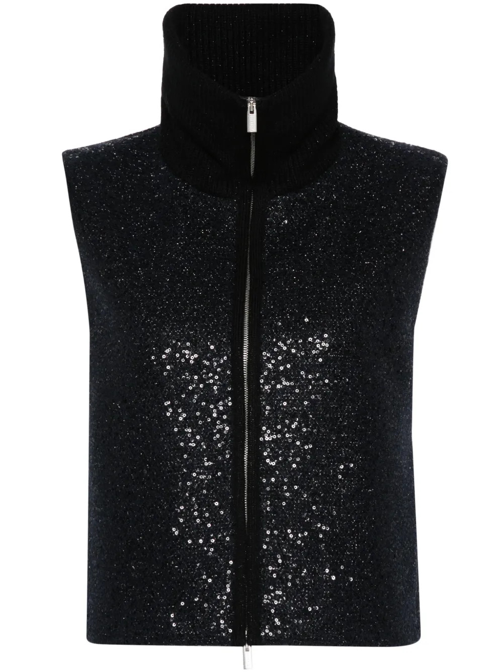 Peserico Sequinned zip-up Vest | Blue | FARFETCH UK | Farfetch Global