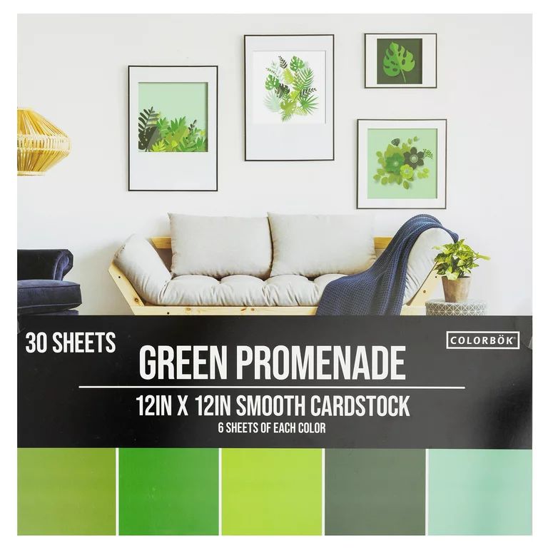 Colorbok Multicolor Promenade Smooth Cardstock Paper Pad, 12"x12", 121 lb./180 gsm, 30 Sheets - W... | Walmart (US)