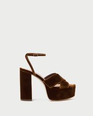 Loretta Brown Velvet Platform Sandal | Loeffler Randall