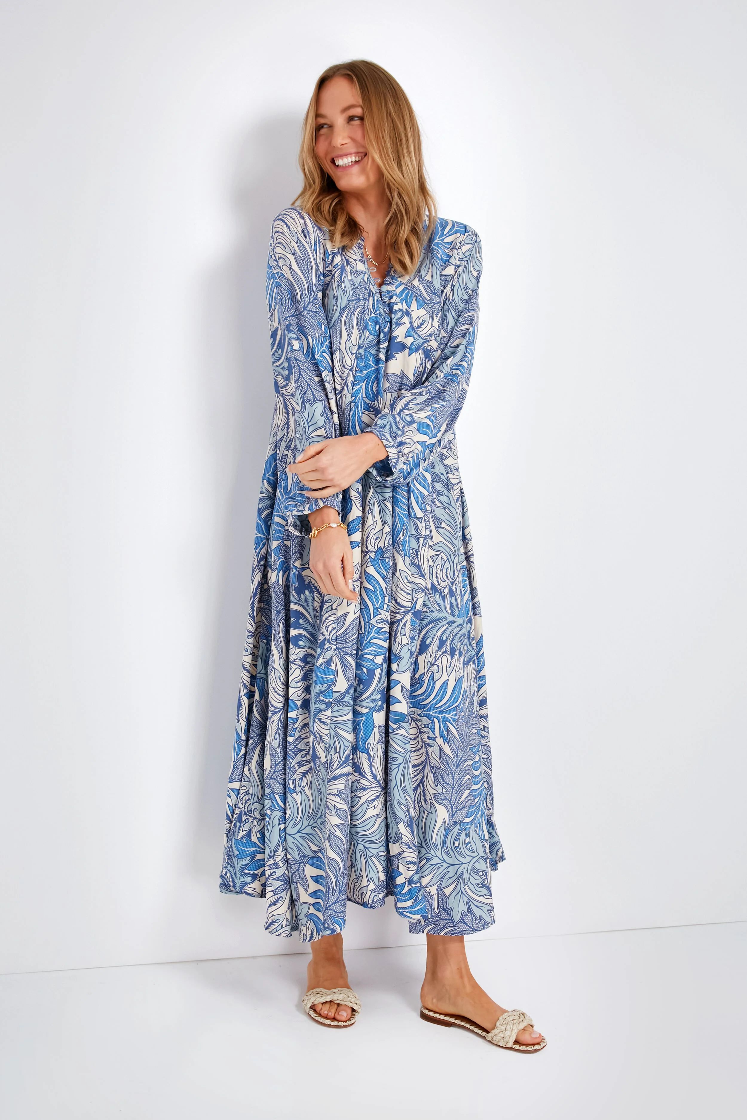 Blue Jungle Print Lake Fiori Maxi | Tuckernuck (US)