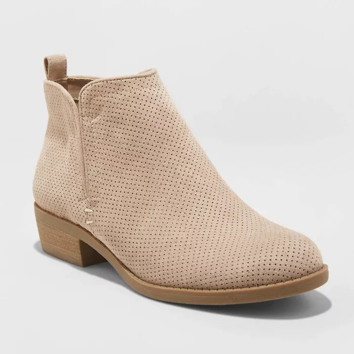 Women's Dylan Microsuede Laser Cut Bootie - Universal Thread™ | Target