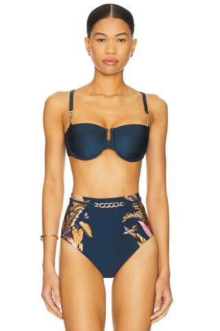 Zimmermann Ascension Balconette Top in Dark Blue from Revolve.com | Revolve Clothing (Global)