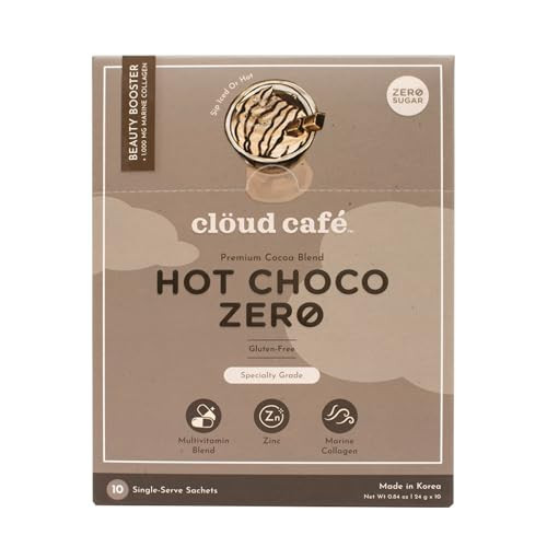 Clöud Café Collagen Zero Sugar Hot Chocolate Packets (10 Sachets) | Amazon (US)