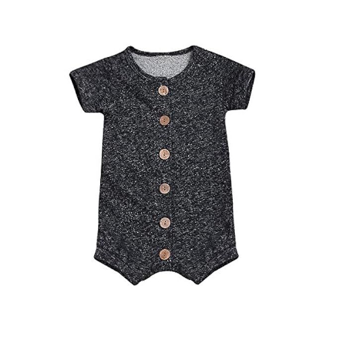 Younger Tree Infant Toddler Baby Boy Romper Summer Jumpsuit Short Sleeve Clothing Set | Amazon (US)