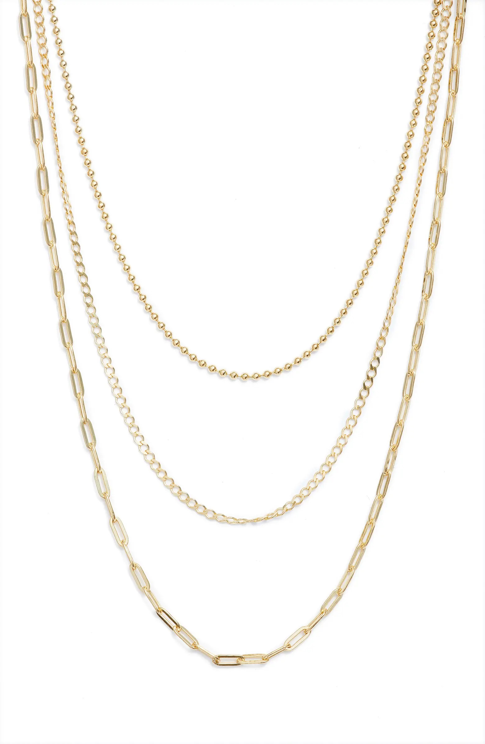 Three-Row Layered Chain Necklace | Nordstrom