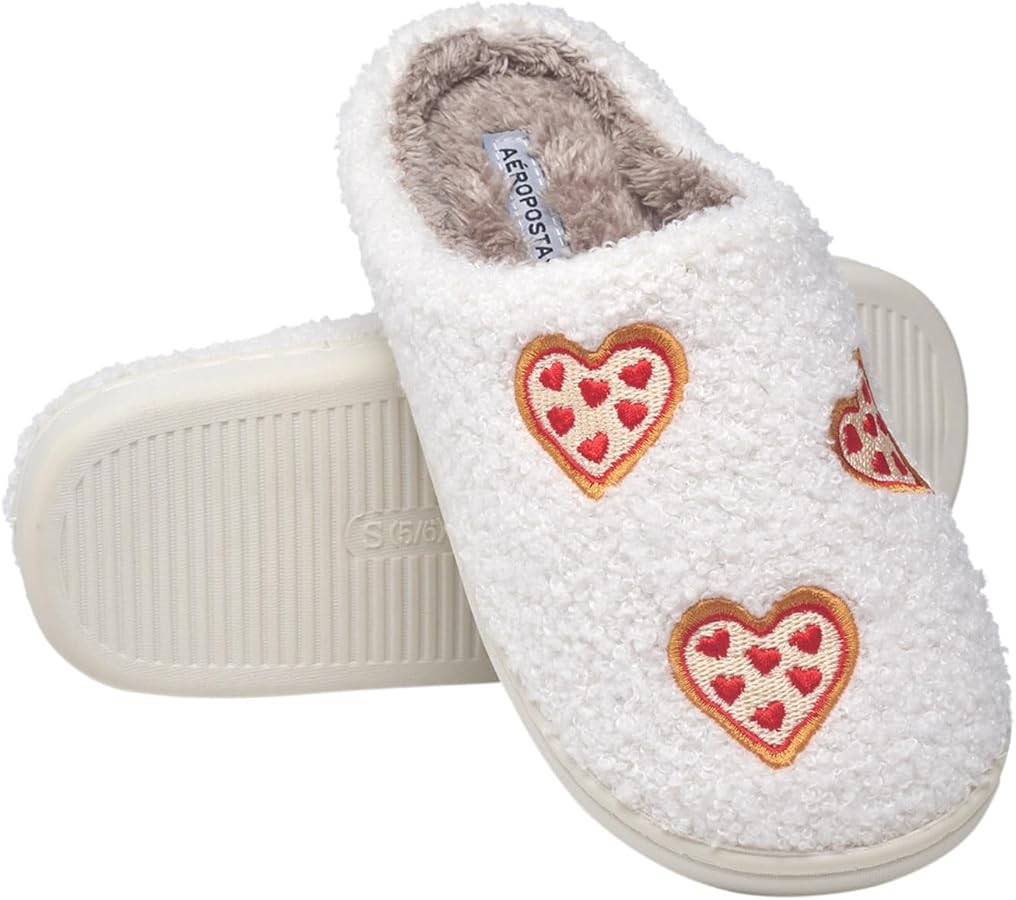 AEROPOSTALE Women's Slippers - Fuzzy Cushioned Comfort Slip-On House Shoes Clog Slipper, Indoor O... | Amazon (US)