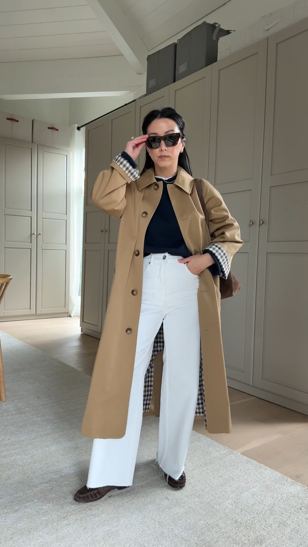 Spring essentials I’ve been wearing for years: Everlane Cotton Sweater. 

Just the best I’ve tried. Love the fit and drape. Has held up well over the years. 

Everlane tee medium
Everlane cotton sweater xs
Everlane sailor 2.0 jeans 25, cut hems
Sézane Clyde trench 2
Sam Edelman loafers 5
Liffner large sprout tote
Celine sunglasses 

Petite style, spring outfits, spring style, trench coat 

#LTKPetite #LTKgrwm #LTKootd