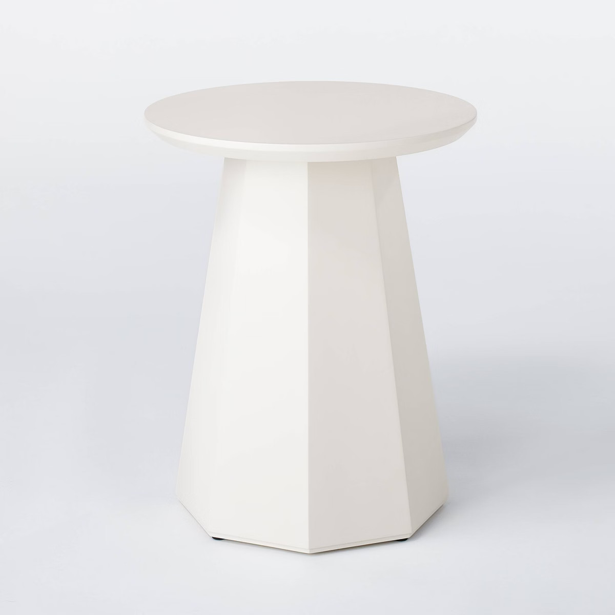 Round Daffan Faceted Accent Table Cream - Threshold™ designed with Studio McGee: Pine & MDF, No... | Target