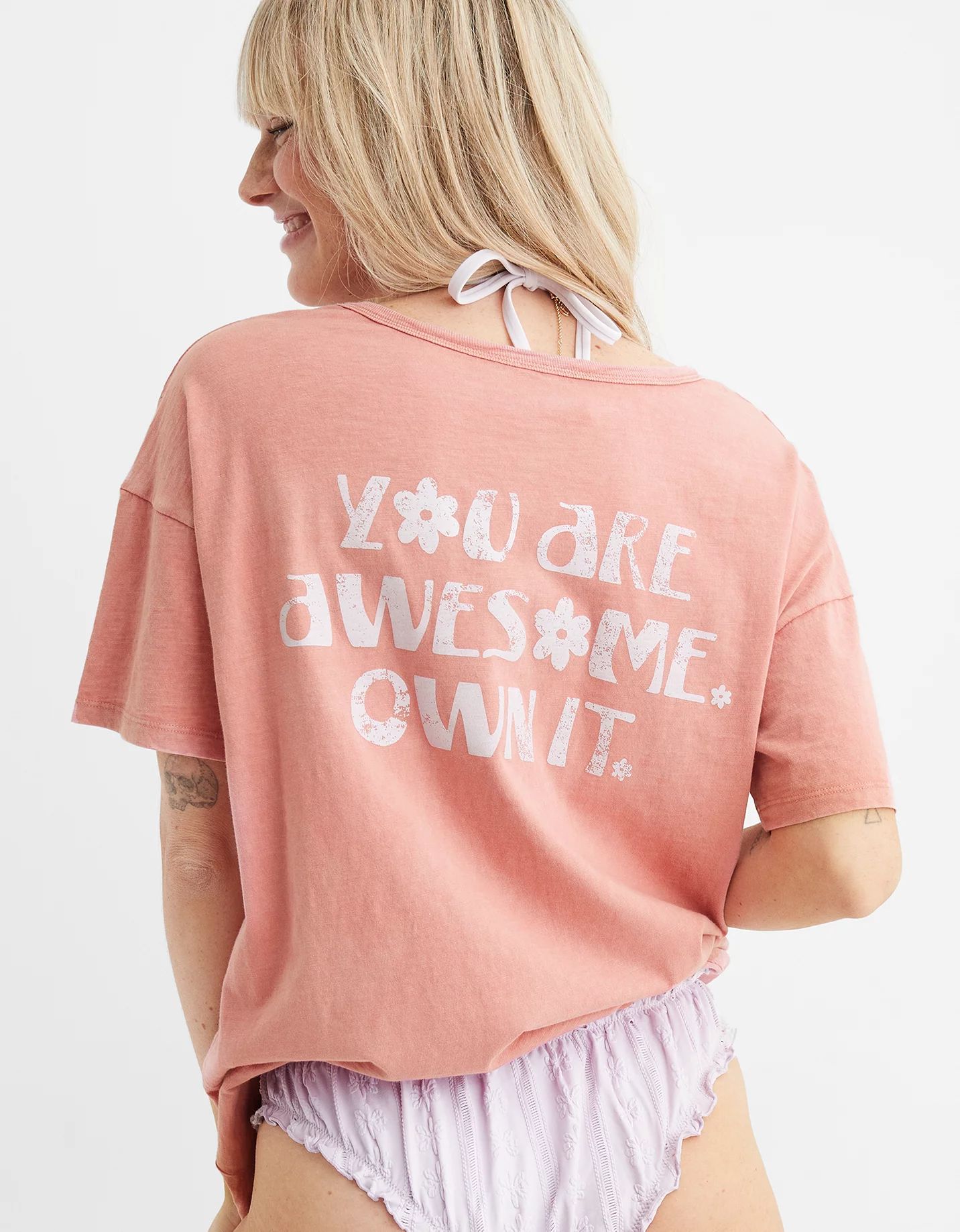 Aerie International Women's Day Oversized Graphic T-Shirt | American Eagle Outfitters (US & CA)