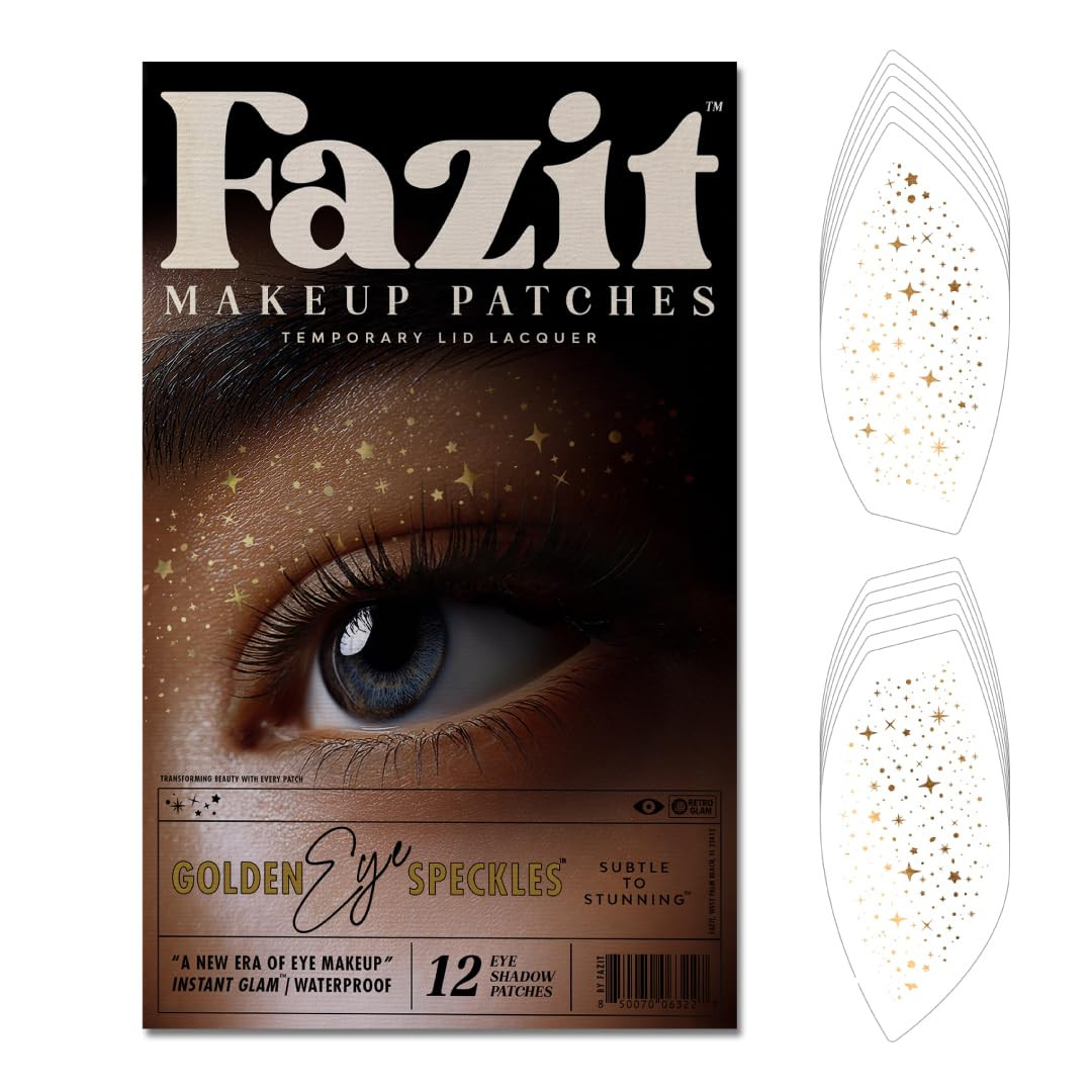 Fazit Makeup Patches - Golden Eye Speckles - Glow Up Make-Up Patches - Cute Glitter Makeup Access... | Amazon (US)