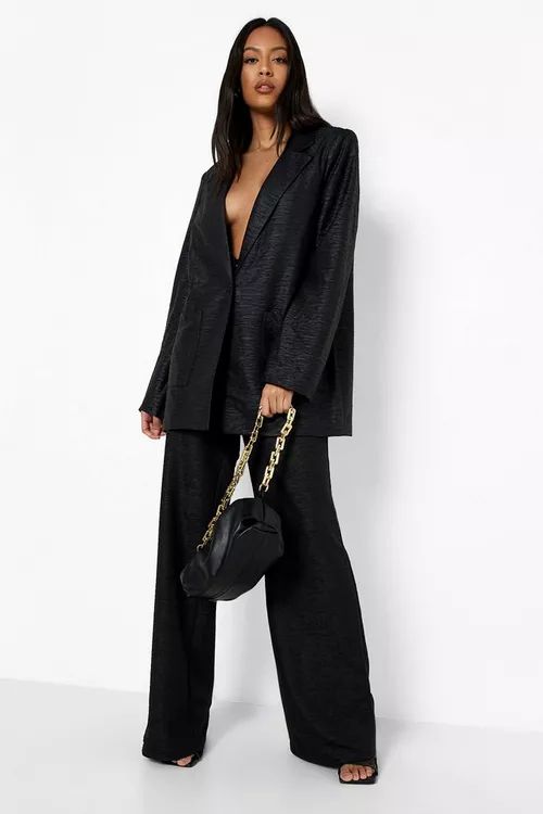 Tall Crinkle Oversized Blazer | Boohoo.com (US & CA)